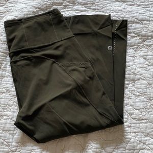 Lululemon Invigorate High-Rise Crop 23’ Dark Olive
